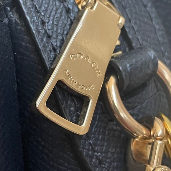 Coach Mini Lillie Carryall Satchel Navy Blue Leather | Crossbody Strap 91140 - Picture 7 of 8